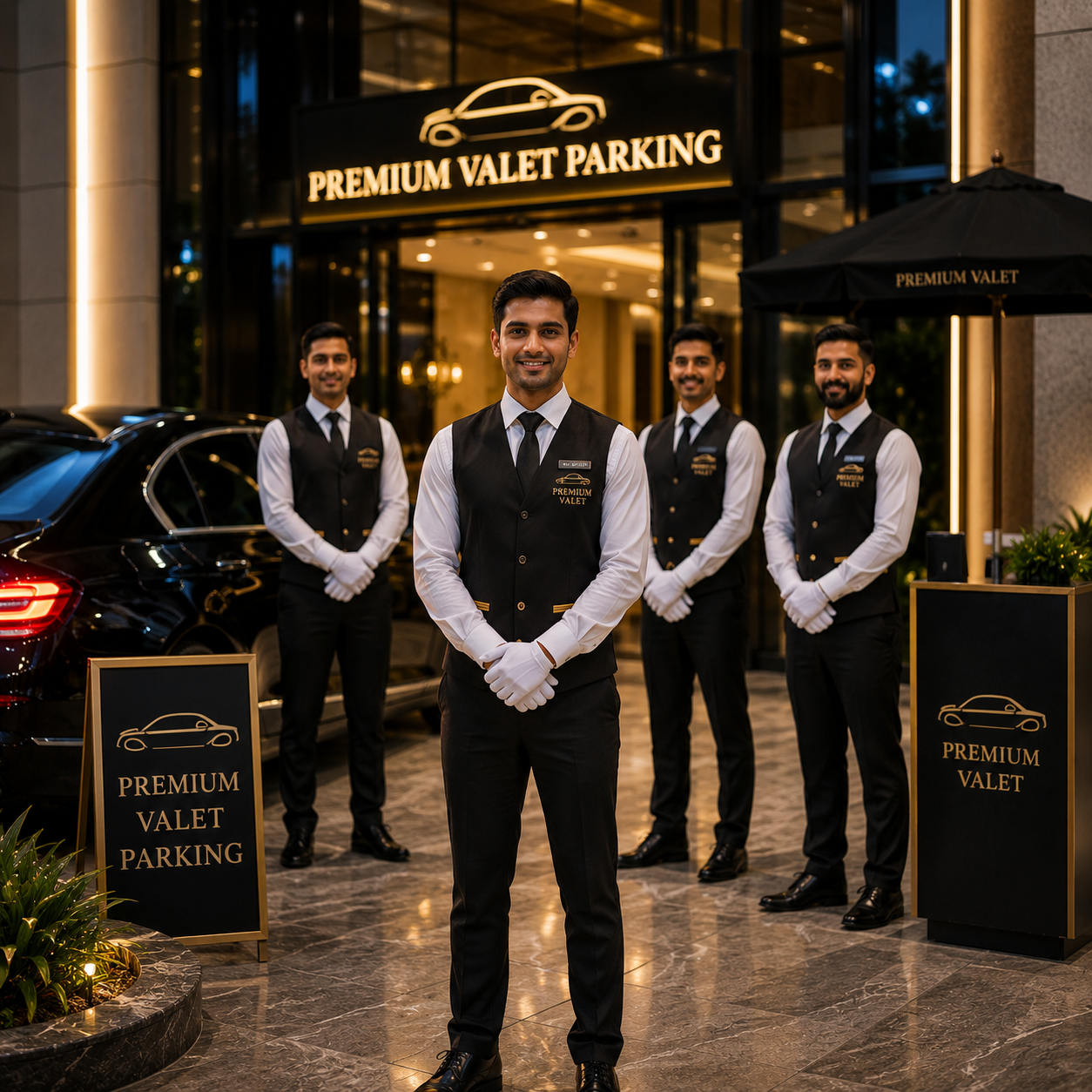 Luxury valet parking service