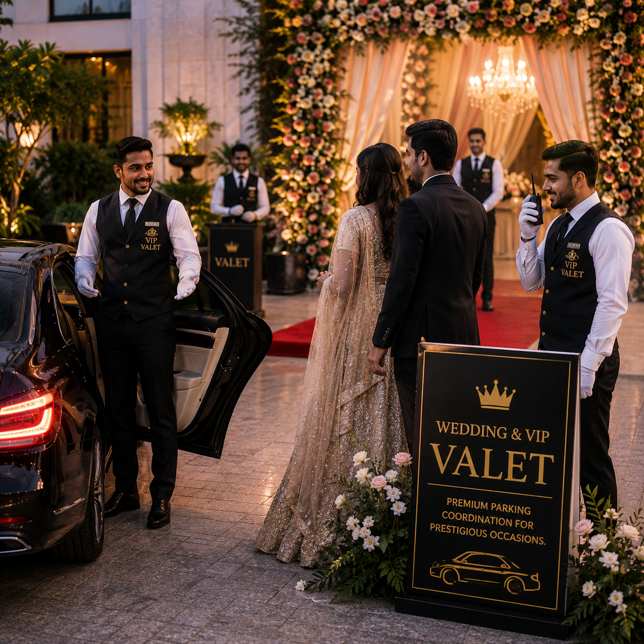 Professional valet staff